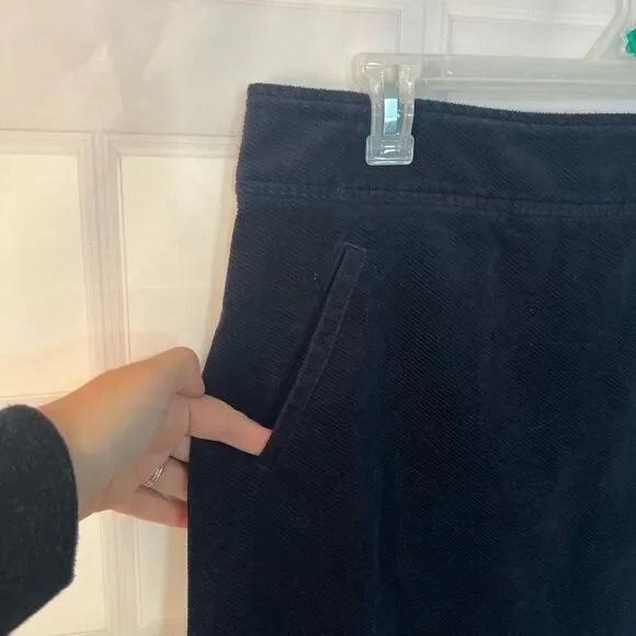 Talbots navy blue mini corduroy skirt size 6 - Picture 2 of 9